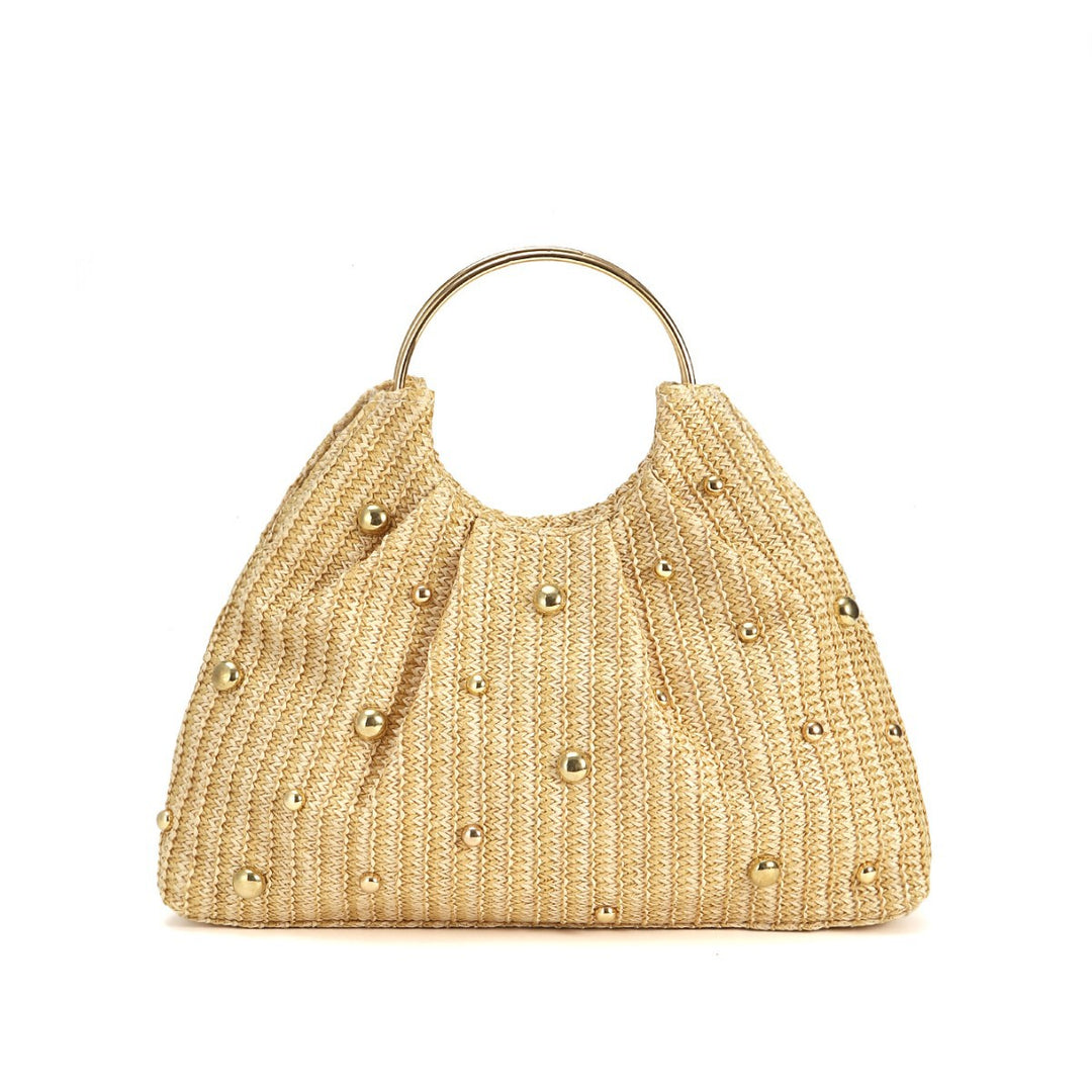 Texturiertes Metallic-Abendhandtasche