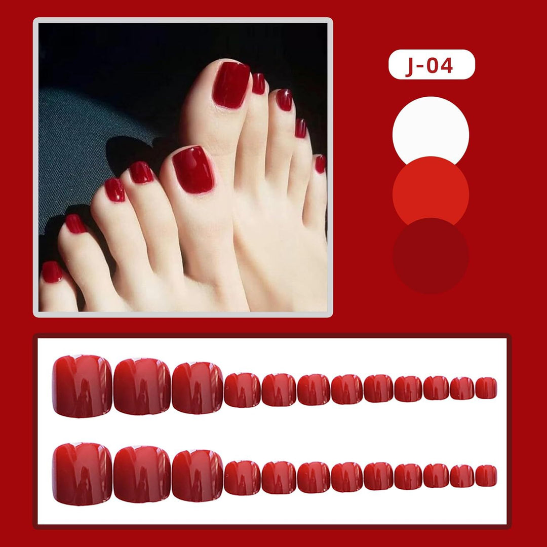 Fußnagelkunstset mit hochglänzender, eleganter Gel-Lackierung Karnz