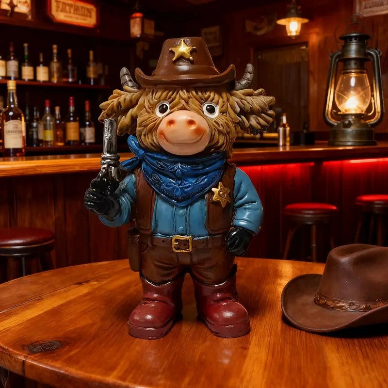 Lustige Cowboy Dekofigur Karnz