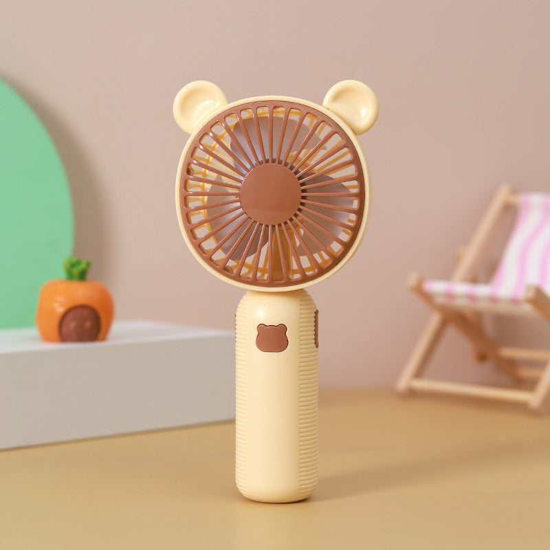 Unisex Tragbarer Handventilator mit niedlichem Bären-Design Karnz