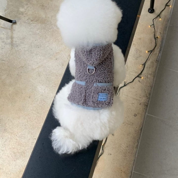 Plüsch Sherpa Hundegeschirr Weste