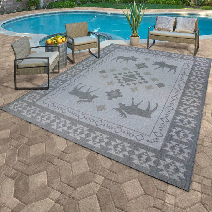 Mehrfarbiger Outdoor-Teppich