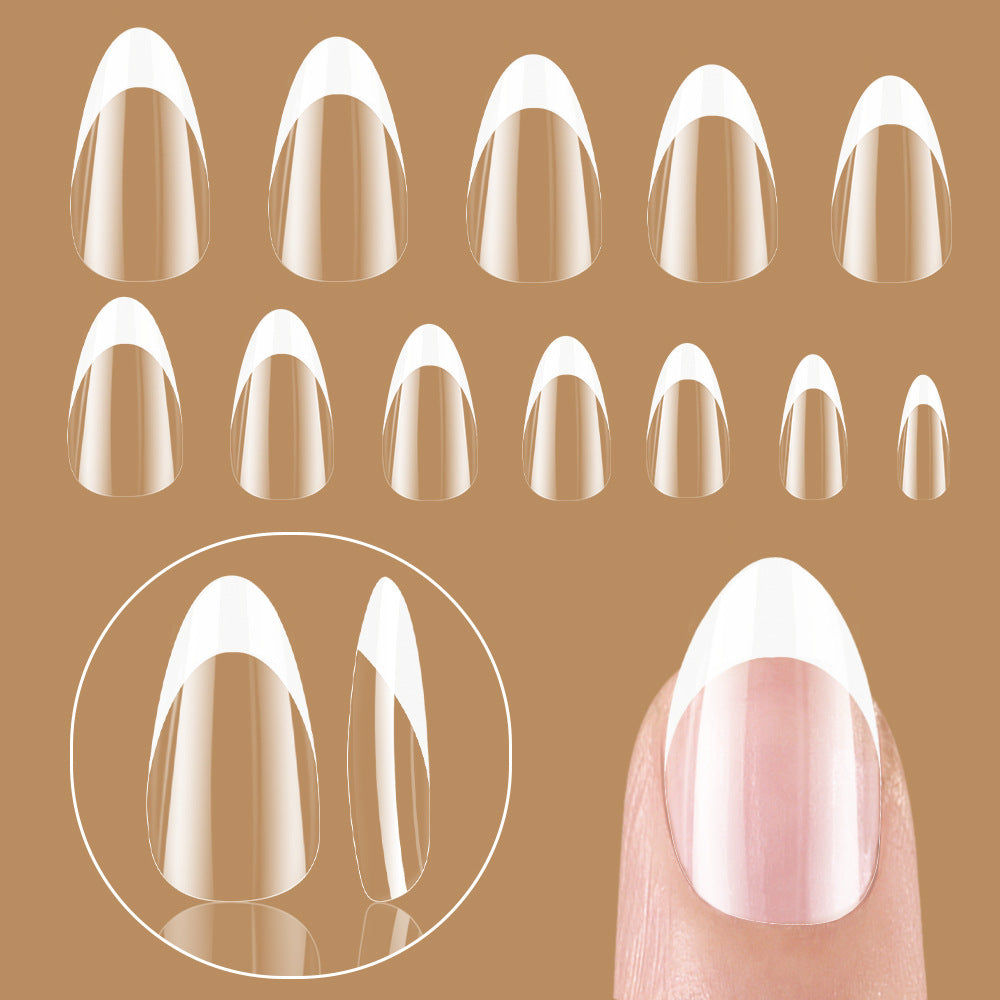 Elegante mandelförmige Press-On-Nageltipps