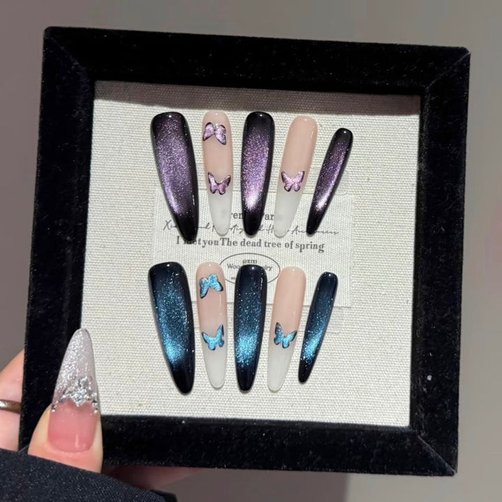 Künstlerische Lange Stiletto-Nagelverzierungen Karnz