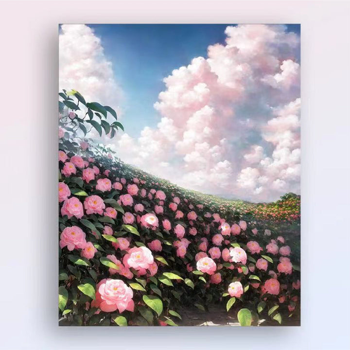 Floral Landscape Leinwand Wandkunst Karnz