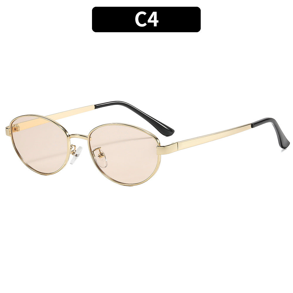 Moderne ovale Sonnenbrille