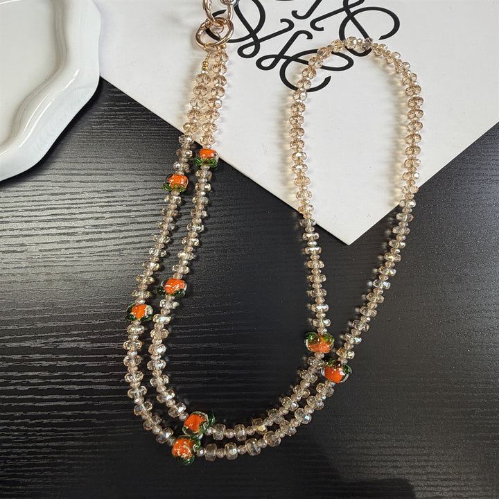 Elegante Perlen Charm Brillen Kette Karnz