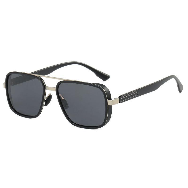 Damen elegante quadratische Sonnenbrille mit hochwertigem Metallrahmen Karnz
