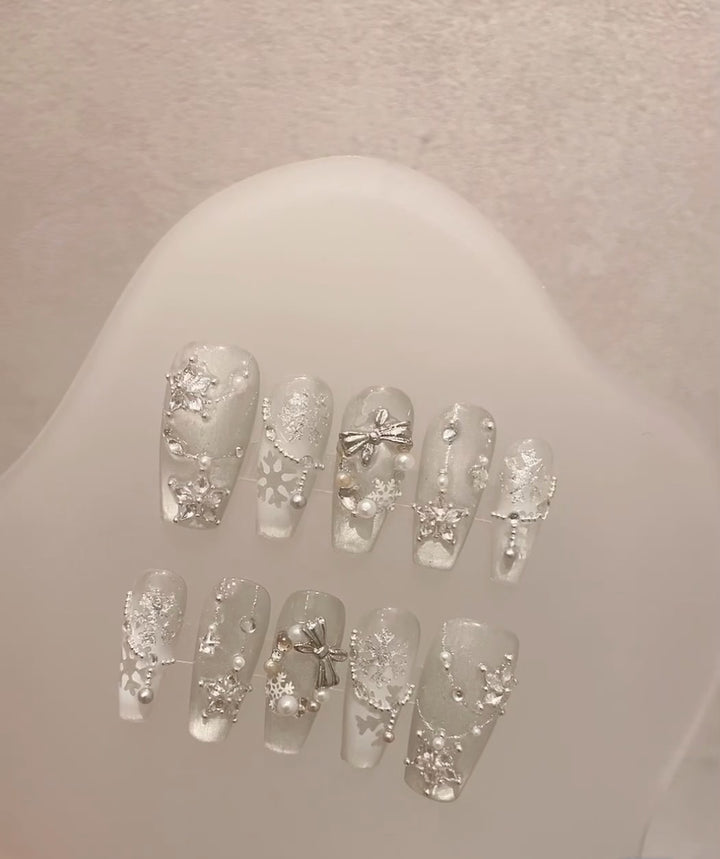 Frosted Dekoratives Design Press-On Nagelset