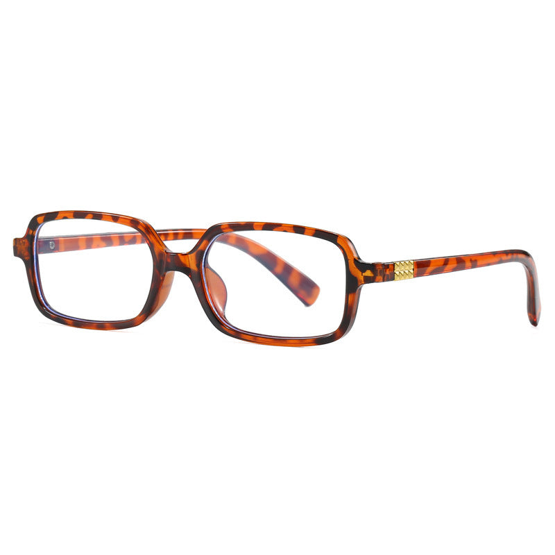 Damen modische quadratische Brille mit elegantem Kunststoffrahmen und goldenen Akzenten Karnz
