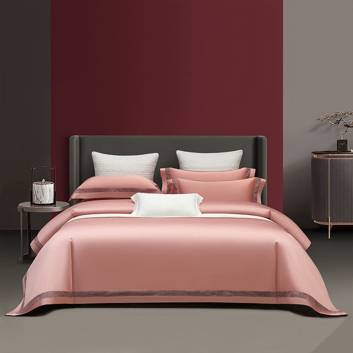 Luxuriöser Satin Bettbezug und Laken Bettwäsche Set
