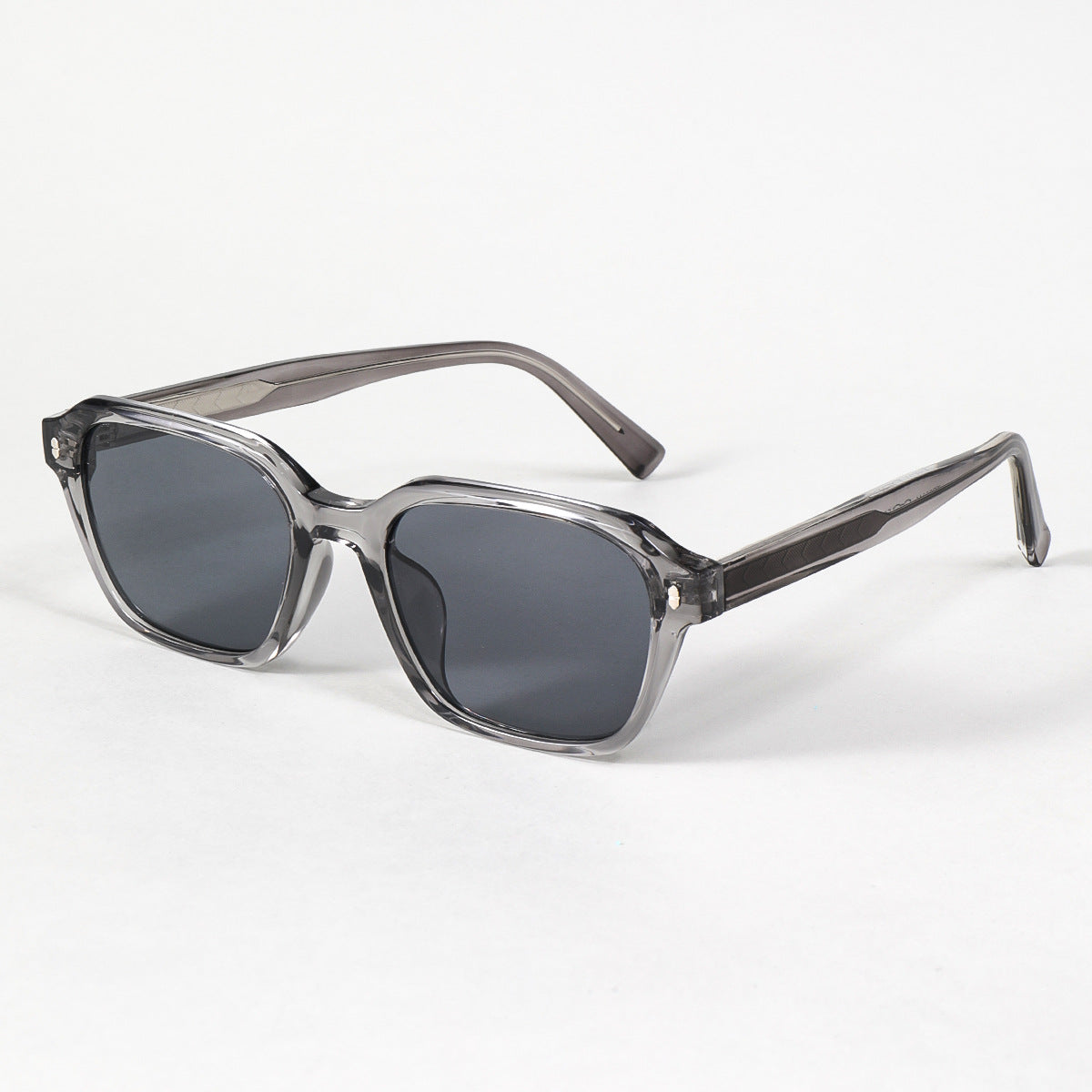 Damen rechteckige Sonnenbrille mit trendigem transparenten Rahmen Karnz