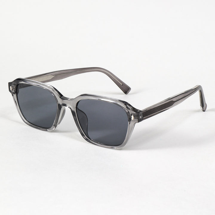 Damen rechteckige Sonnenbrille mit trendigem transparenten Rahmen Karnz