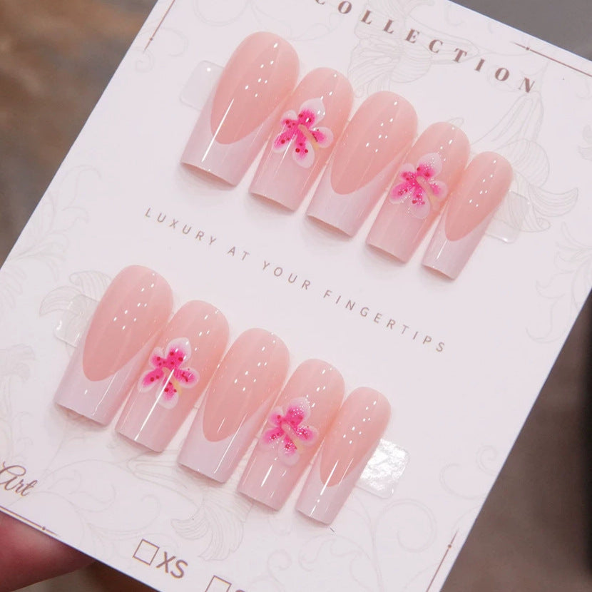 Luxuriöses florales Press-On-Nagelset