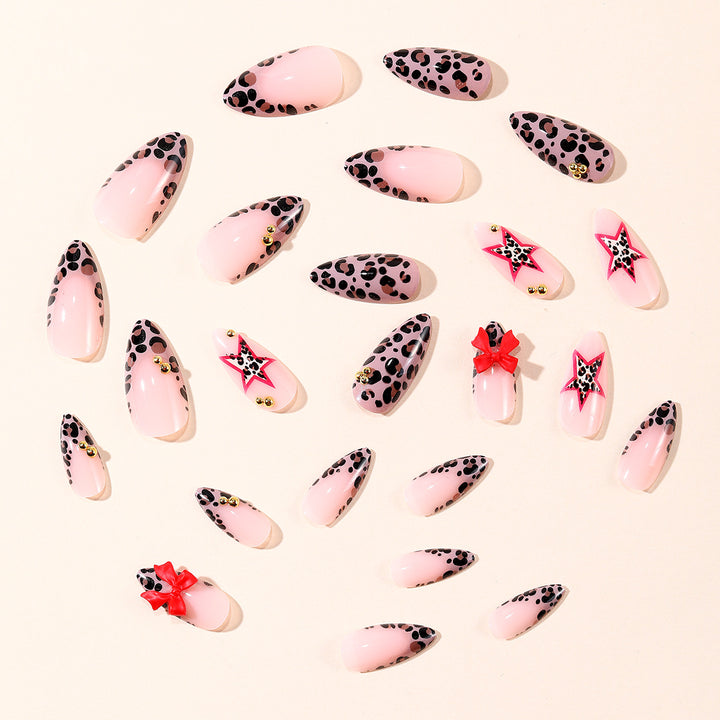 Fierce Leopard Print Stiletto Nagelkunstverlängerungen Karnz