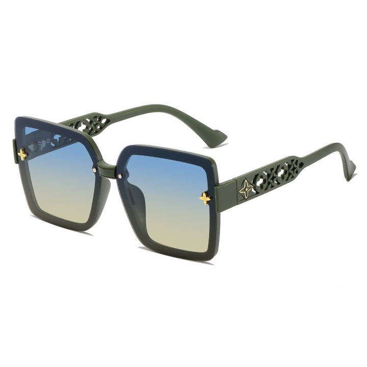 Damen Design-Sonnenbrille mit filigranem Rahmen und UV-Schutz Karnz