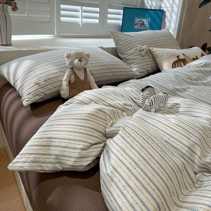 Premium Weiches Gestreiftes Quilt Set