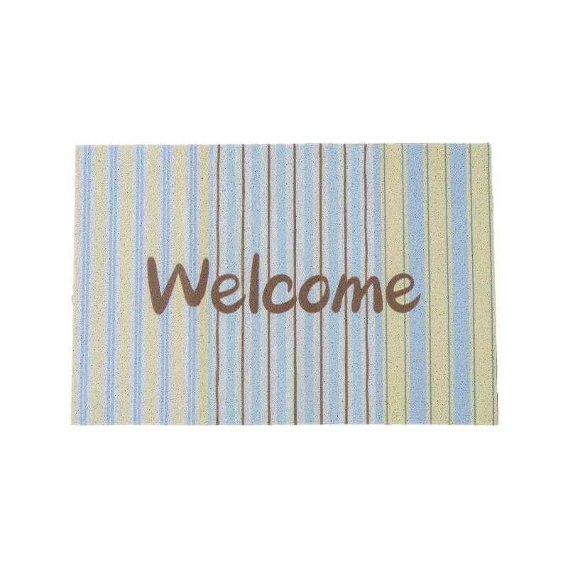 Strapazierfähige Eingangs-Fußmatte mit gestreifter Struktur und "Welcome"-Schrift Karnz