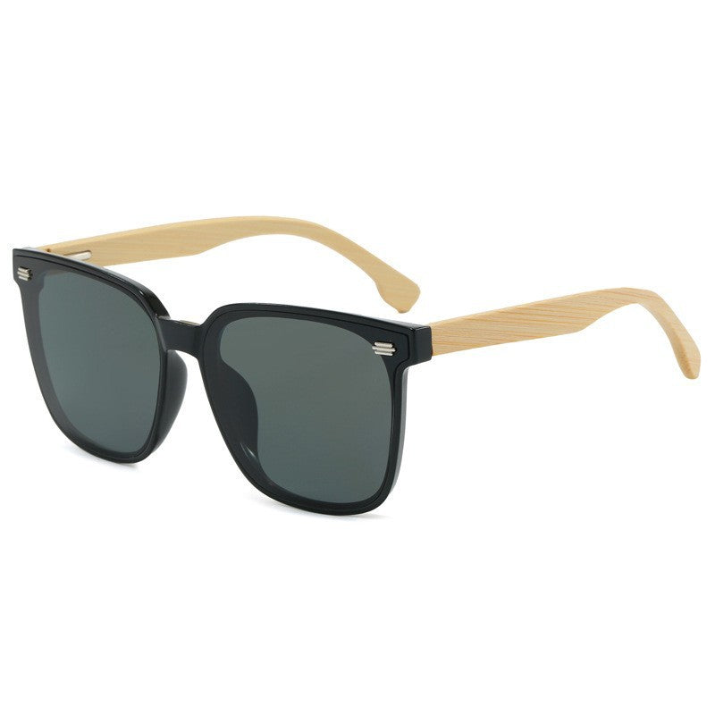 Damen Modische Sonnenbrille mit Bambusbügeln und polarisierten Gläsern Karnz