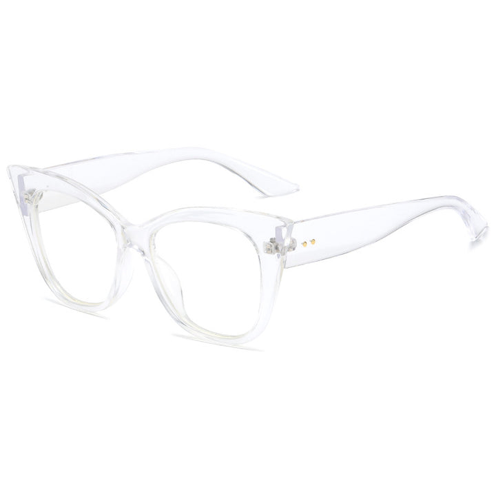 Damen extravagante Cat-Eye-Sonnenbrille mit verspiegelten Gläsern Karnz