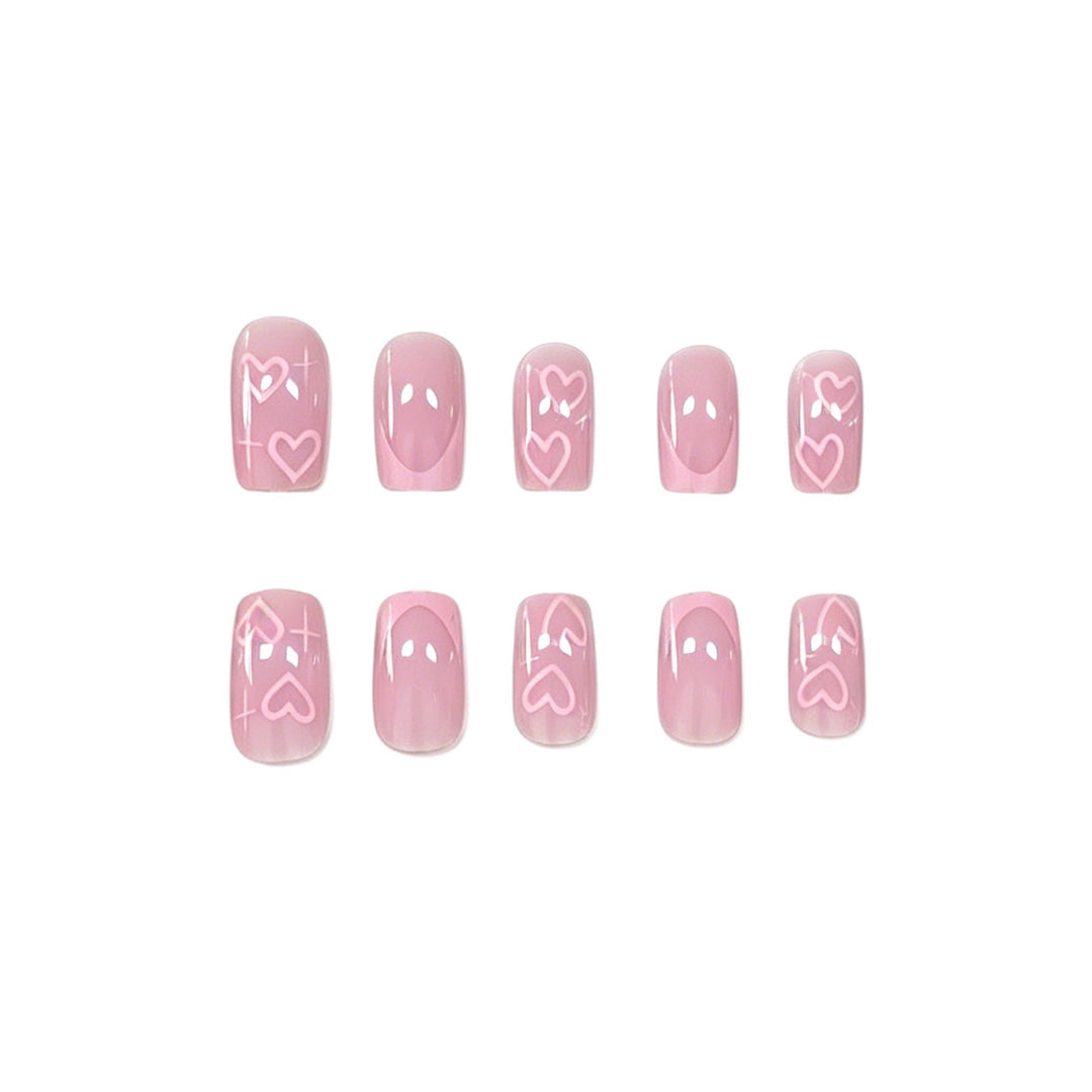 Romantische Herz-Design Nagelkunst Erweiterungen Karnz