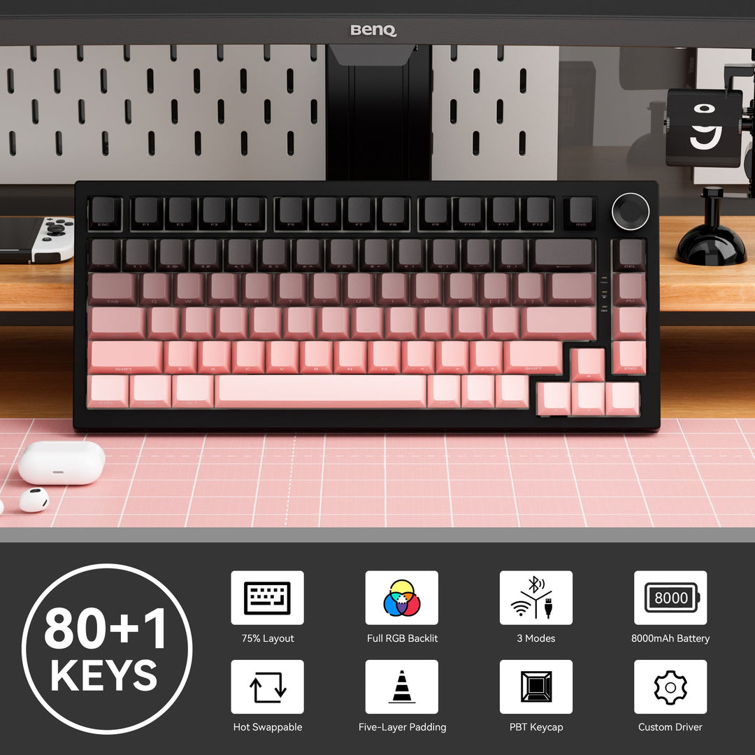 Mechanische Gaming-Tastatur mit Gasket-Struktur Karnz