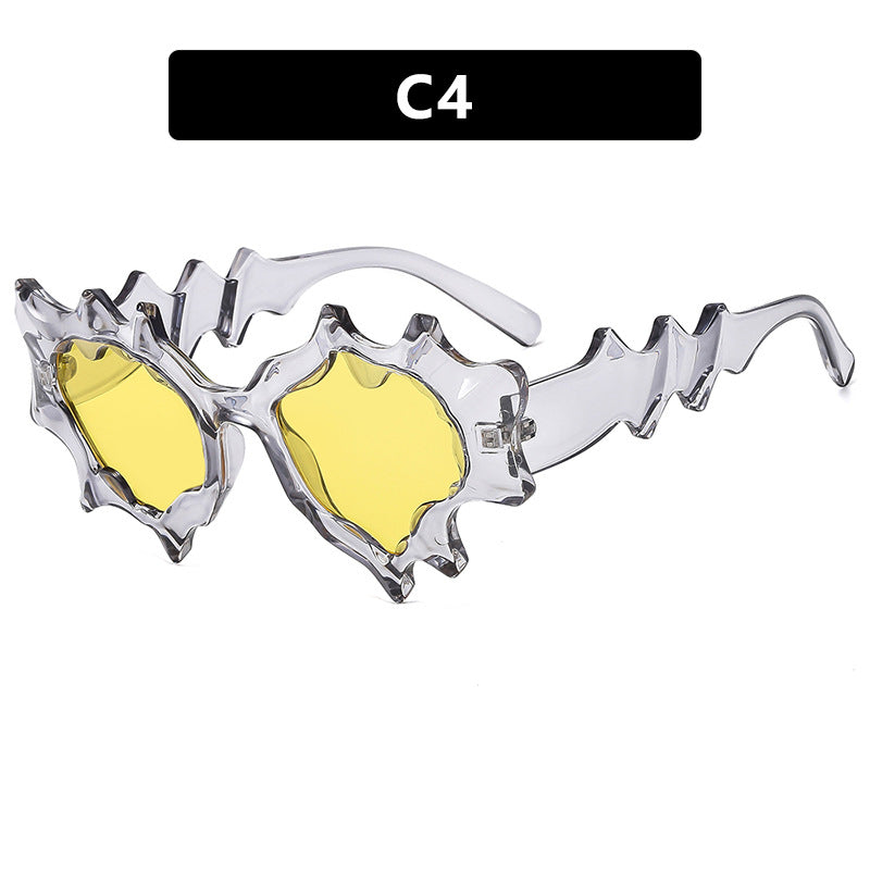 Damen außergewöhnliche Fashion-Sonnenbrille im kreativen Design Karnz