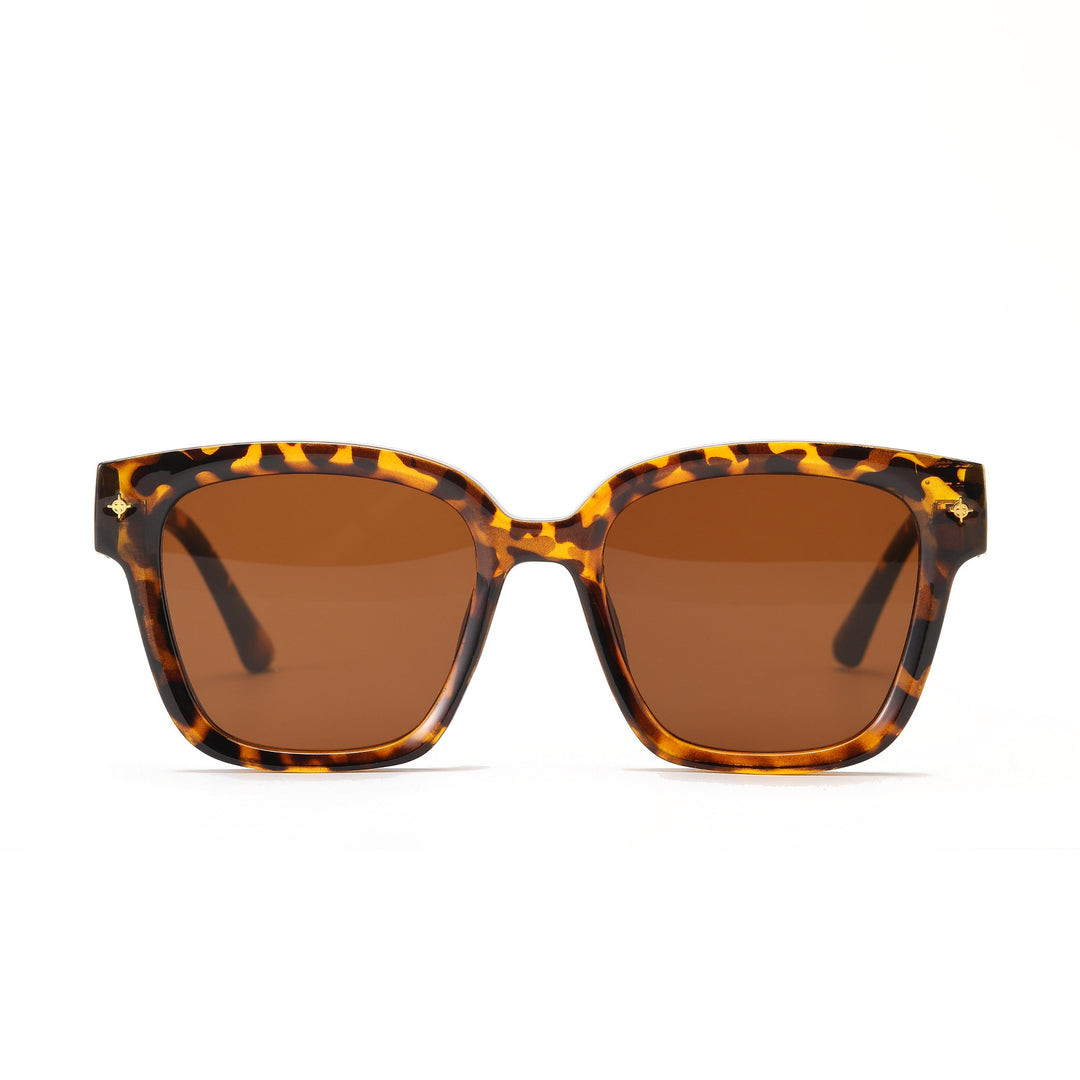 Damen modische quadratische Sonnenbrille mit transparentem Gestell Karnz
