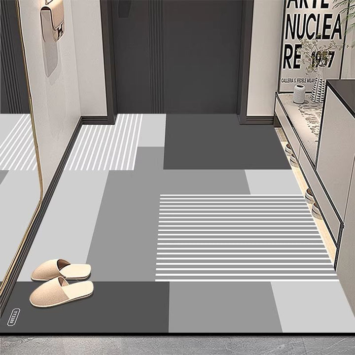 Modern geometrischer Eingangsbereich Teppich