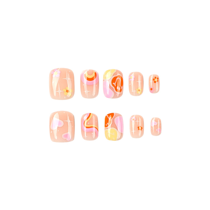 Kreative Nageldesigns mit bunten Mustern Karnz