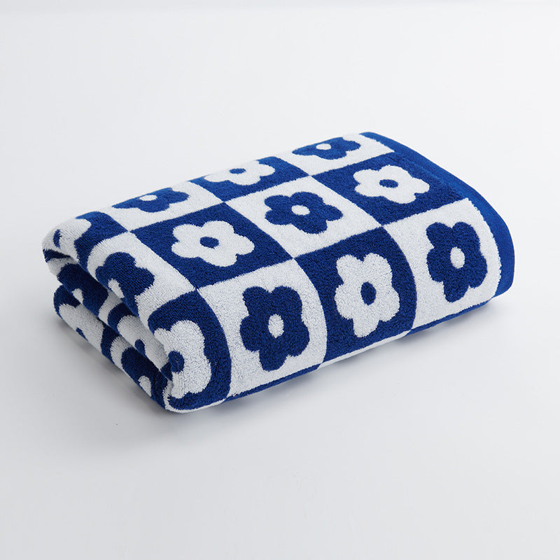 Damen Luxuriöses Frottee-Badehandtuch mit Blumenmuster Karnz