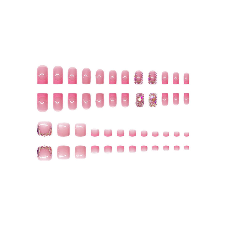 Luxuriöses mit Strass verziertes Nagelkunst-Set Karnz