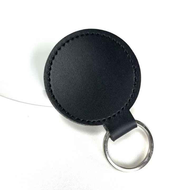 Premium Leder Runder Schlüsselanhänger Karnz