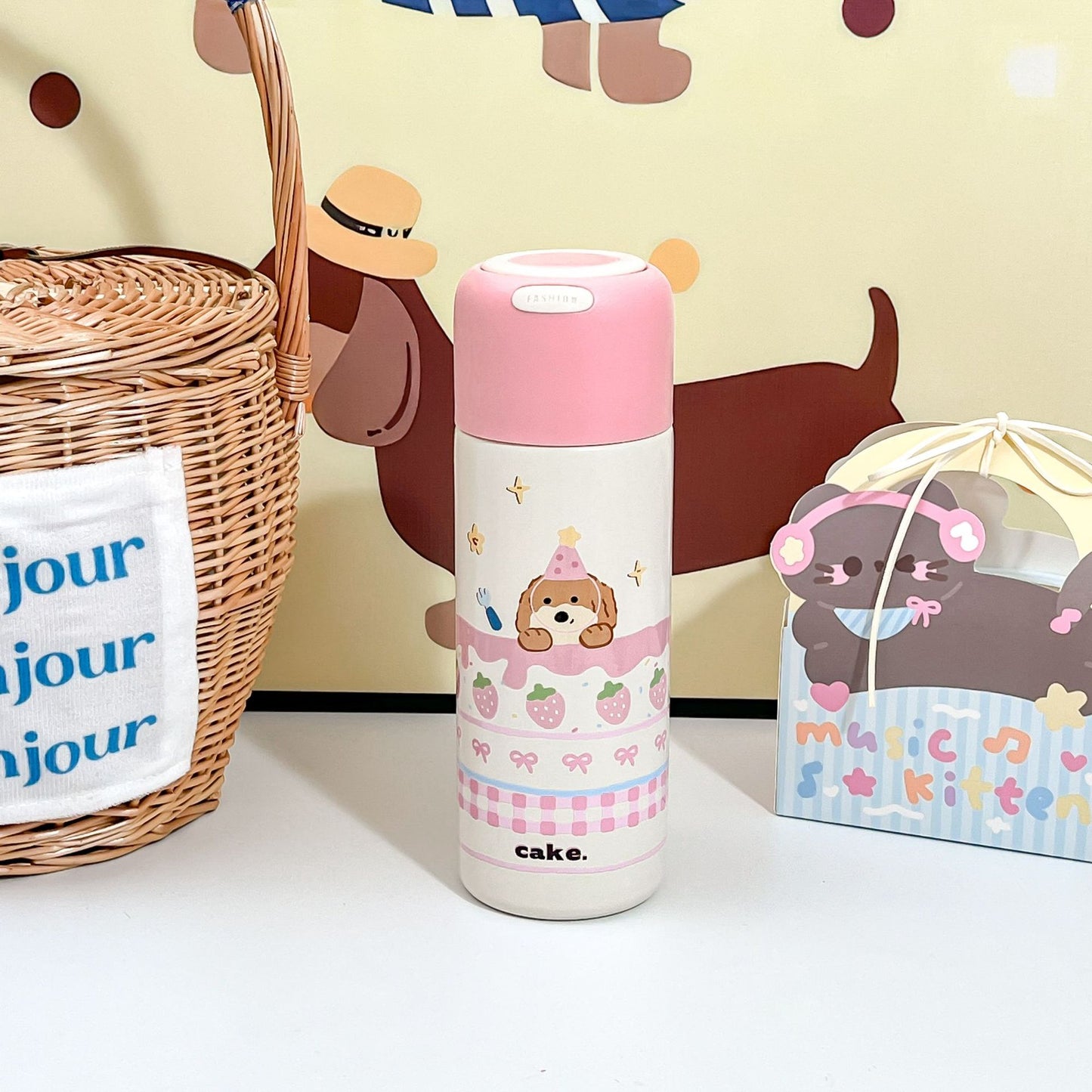 Damen Isolierte Trinkflasche mit verspieltem Design Karnz