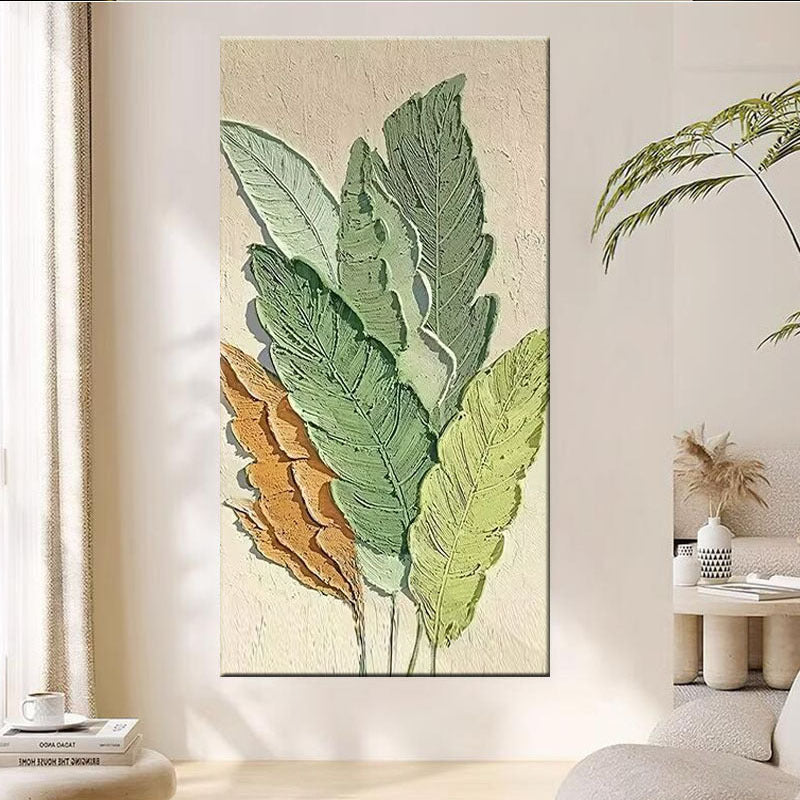 Texturiertes Blatt Leinwand Wandkunst