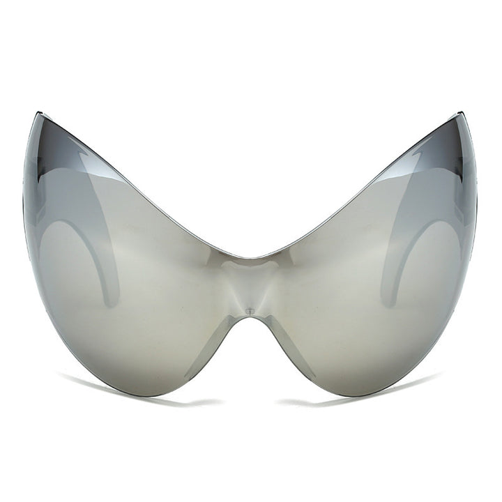 Oversized futuristische Schild Sonnenbrille Karnz