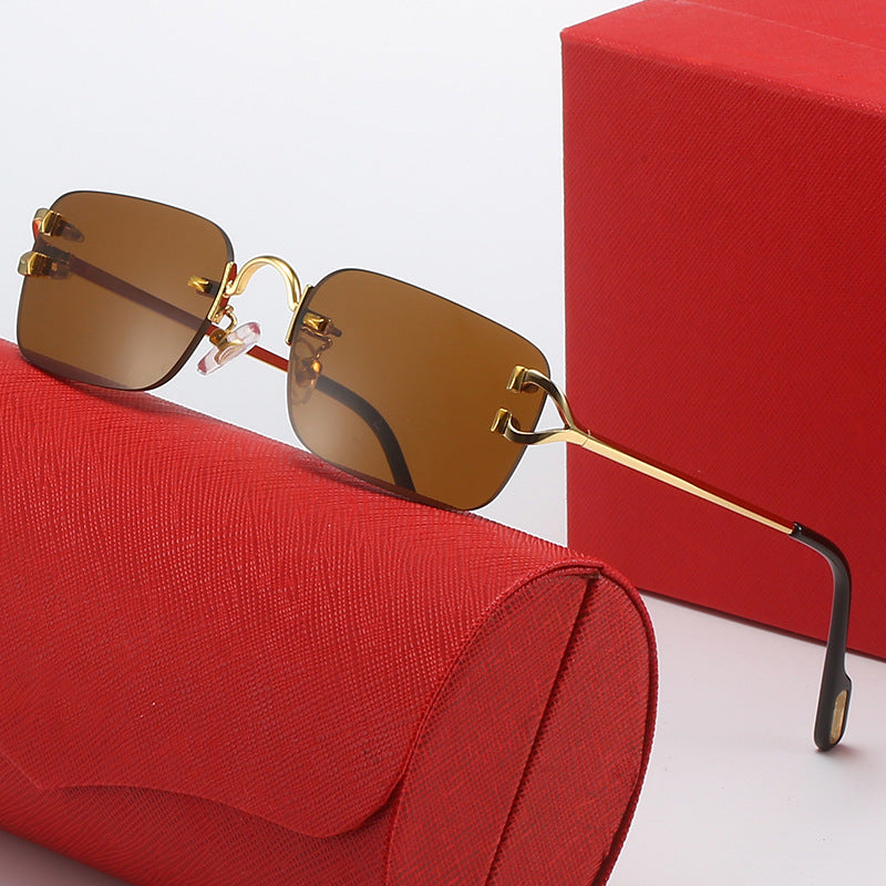 Damen Designer-Sonnenbrille mit elegantem Metallrahmen und polarisierenden Gläsern Karnz