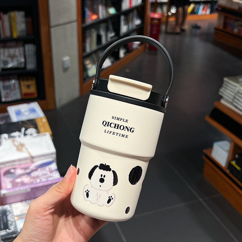 Damen praktische Isoliertrinkflasche mit integriertem Tragegriff Karnz