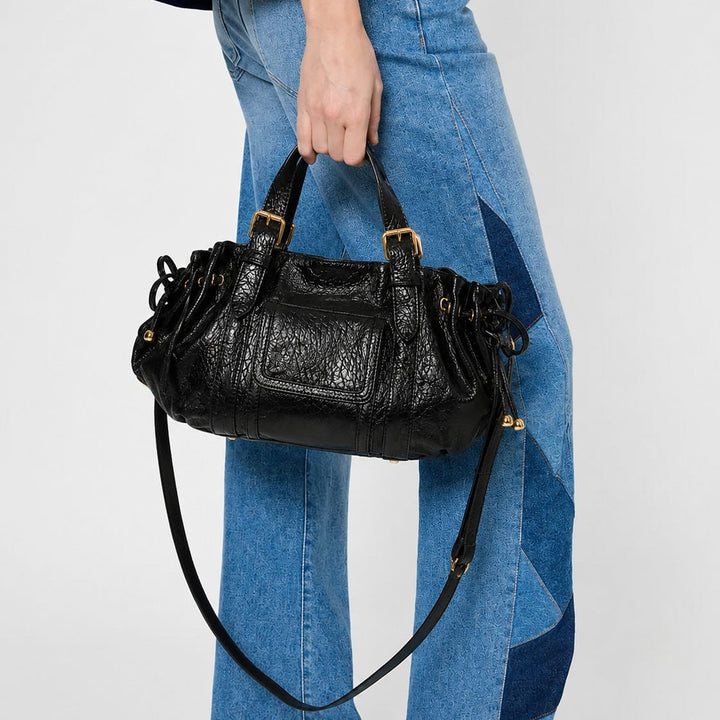 Luxuriöse Texturierte Lederhandtasche