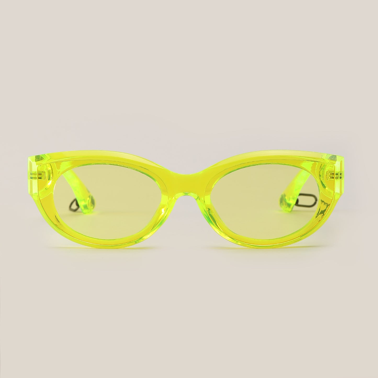 Damen modische Sonnenbrille mit transparentem Rahmen und UV-Schutz Karnz