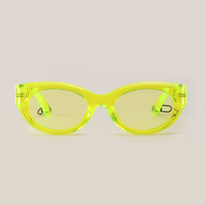 Damen modische Sonnenbrille mit transparentem Rahmen und UV-Schutz Karnz