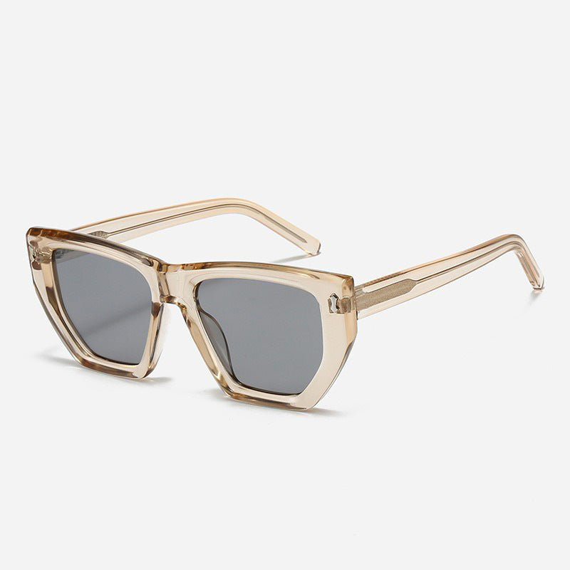 Damen Modische Sonnenbrille mit einzigartigem sechseckigem Rahmen und schützenden Gläsern Karnz