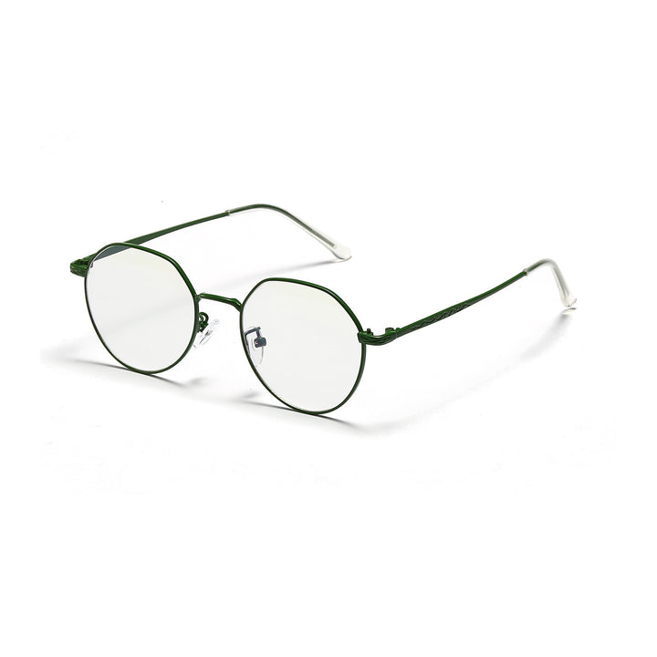Damen runde Brille mit filigranem Metallgestell Karnz