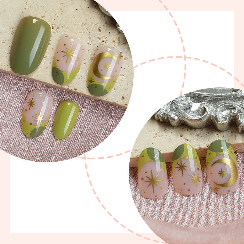 Dekoratives Press-On Nagelkunst-Set mit botanischen Inspirationen Karnz