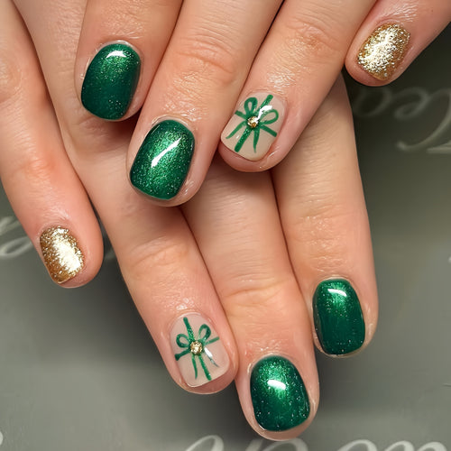 Festliches, urlaubs inspiriertes Press-On Nagelkunst-Set Karnz
