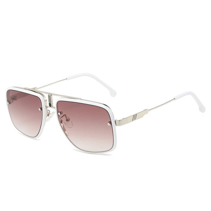 Damen modische Oversized-Sonnenbrille mit goldenen Akzenten Karnz