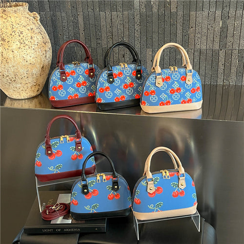 WoBestickte Kirschmuster-Handtasche Karnz