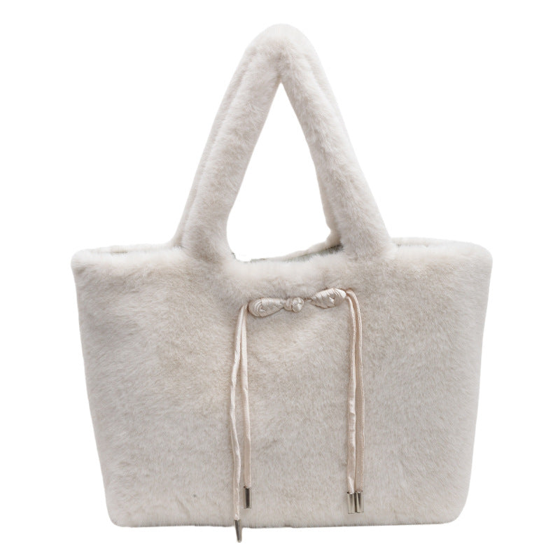 Luxuriöse Kunstpelz-Handtasche