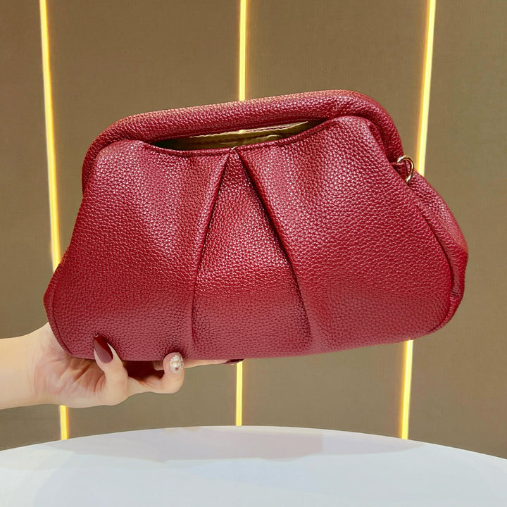 Metallic Texturiertes Abend Clutch