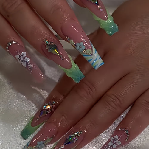 Premium Dekorative Press-On Nagelkunst Karnz